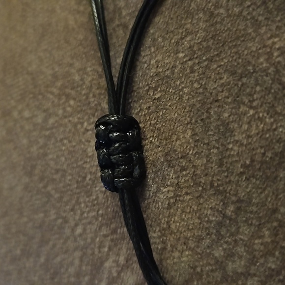 3/$30 Dainty Black Macrame Heart Adjustable Tennis Bracelet - Picture 4 of 7